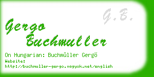 gergo buchmuller business card